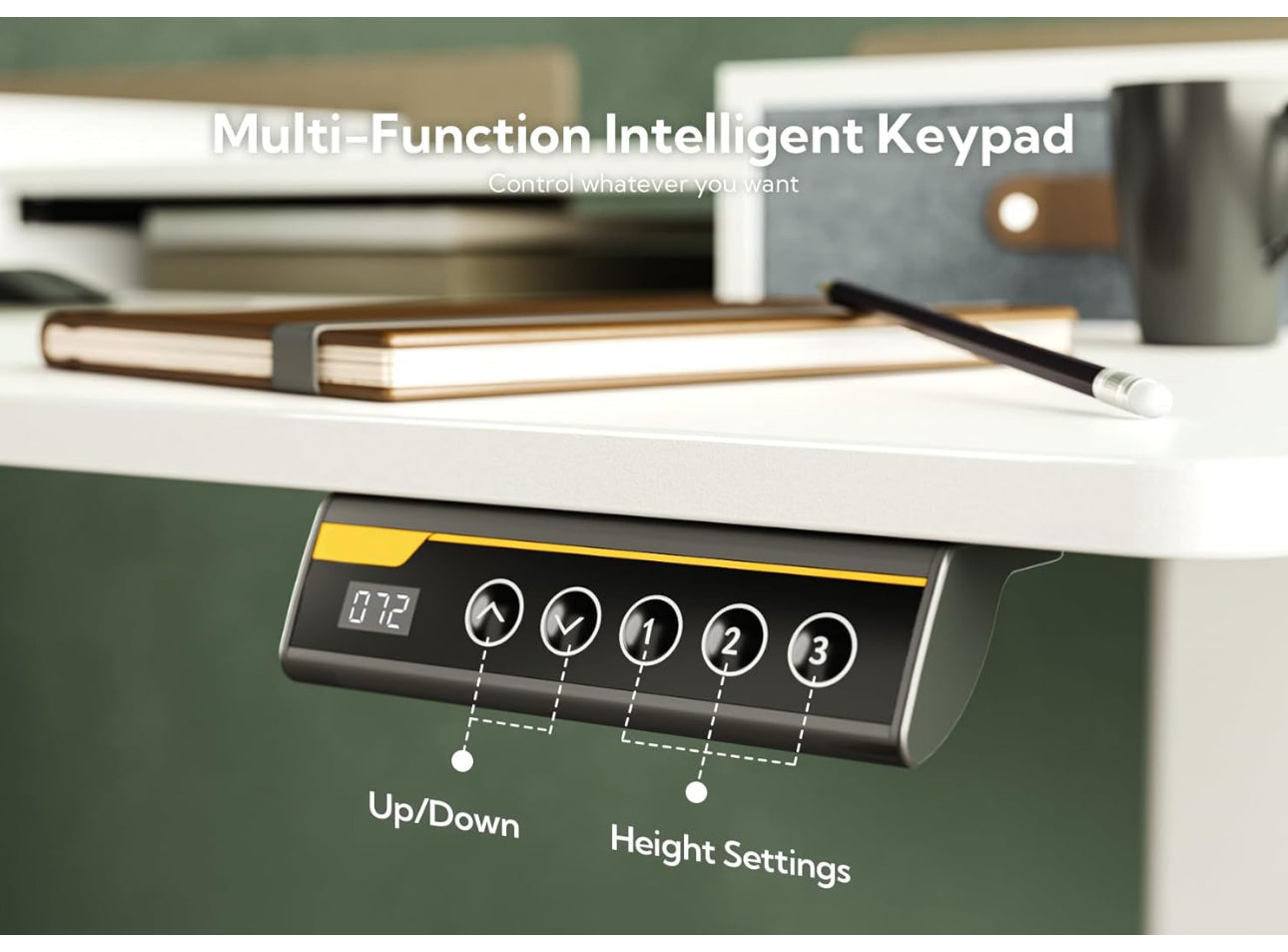 Electric Standing Desk with Drawers