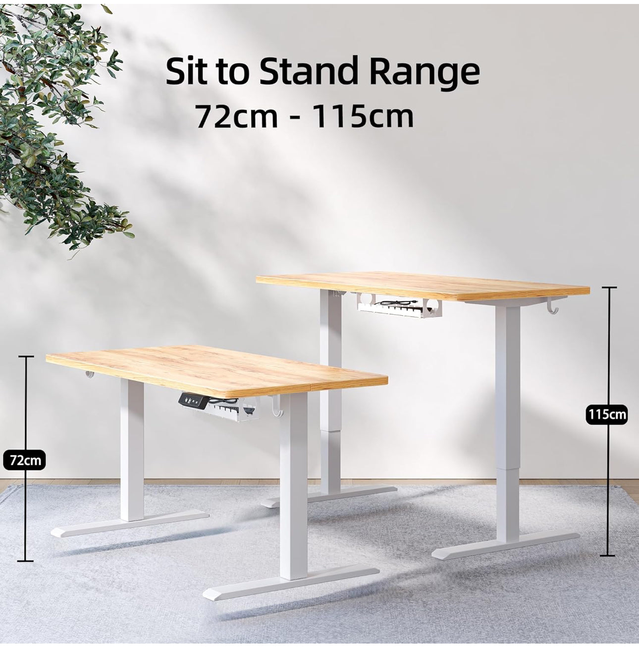 Height Adjustable Electric Standing Desk - 140x60
