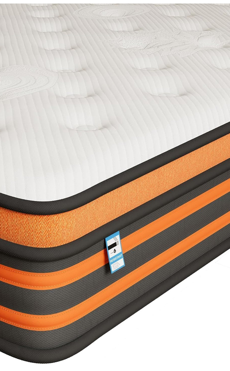 4FT6 Double Mattress, 9-Zone Gel Memory Foam, 10 Inch Pocket Sprung Hybrid Orthopedic