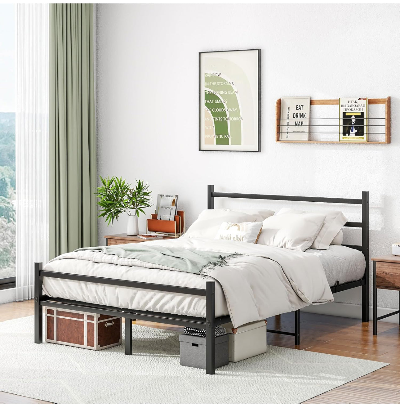 Double Bed Frames Solid Metal Bed Frame Double Bed