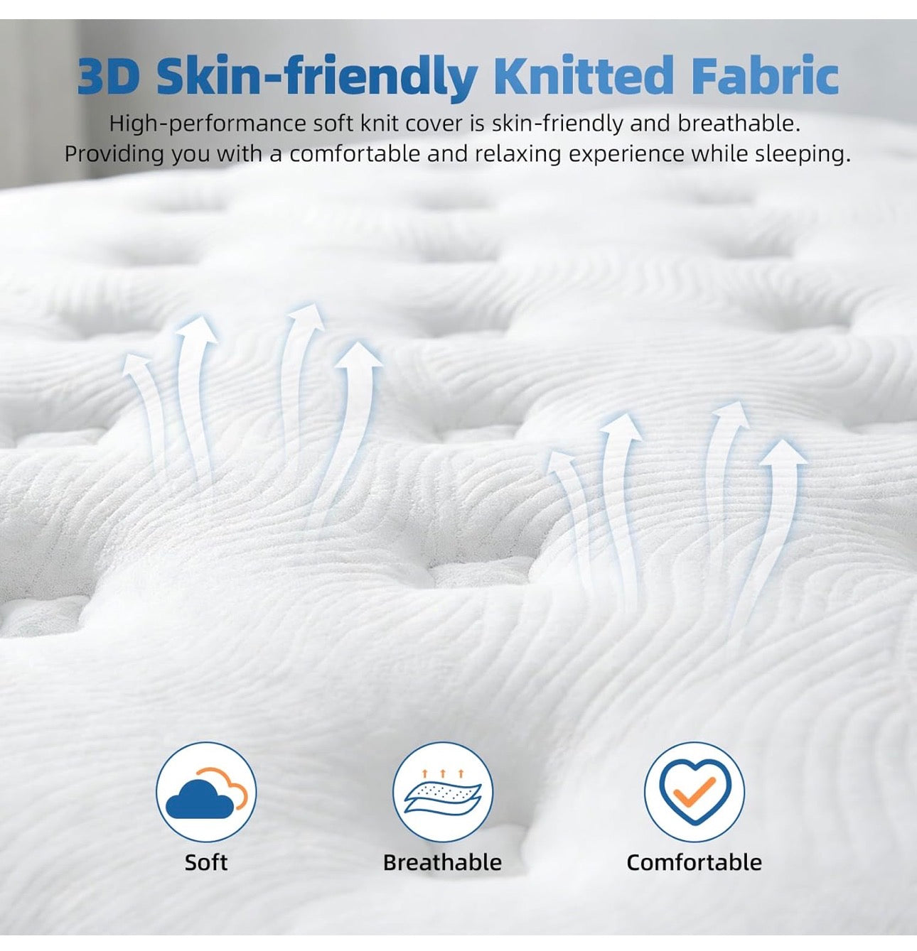 Double Mattresses - 4FT6, 10 Inch Memory Foam with Pocket Spring Hybrid