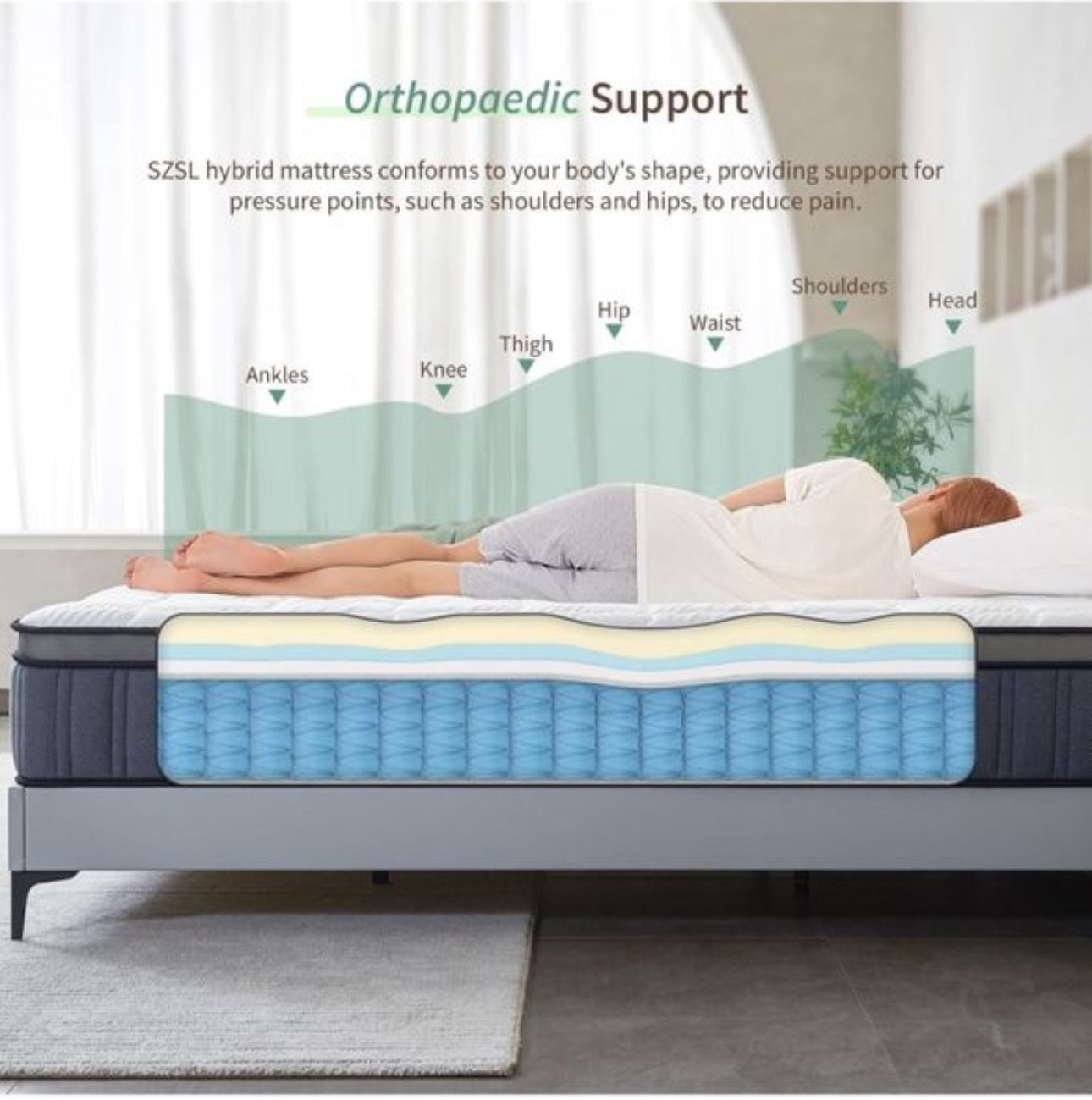 King size Orthopedic Medium Firm Mattresses with Back Pain