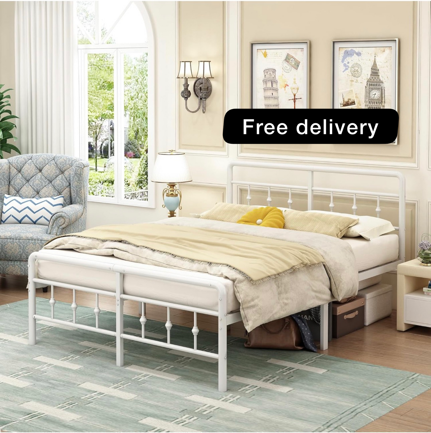 Super King Bed Frame 6ft with Headboard and Footboard