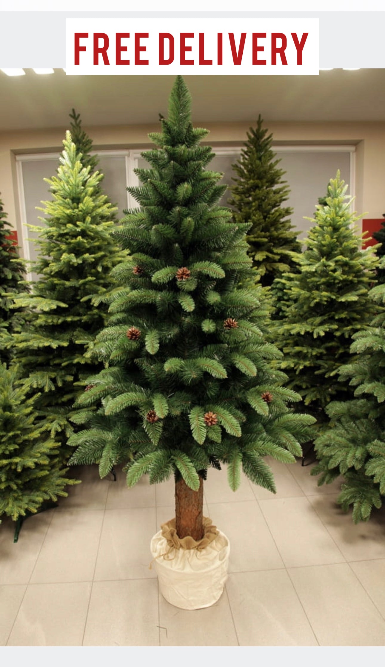 Christmas tree with cones 200 cm