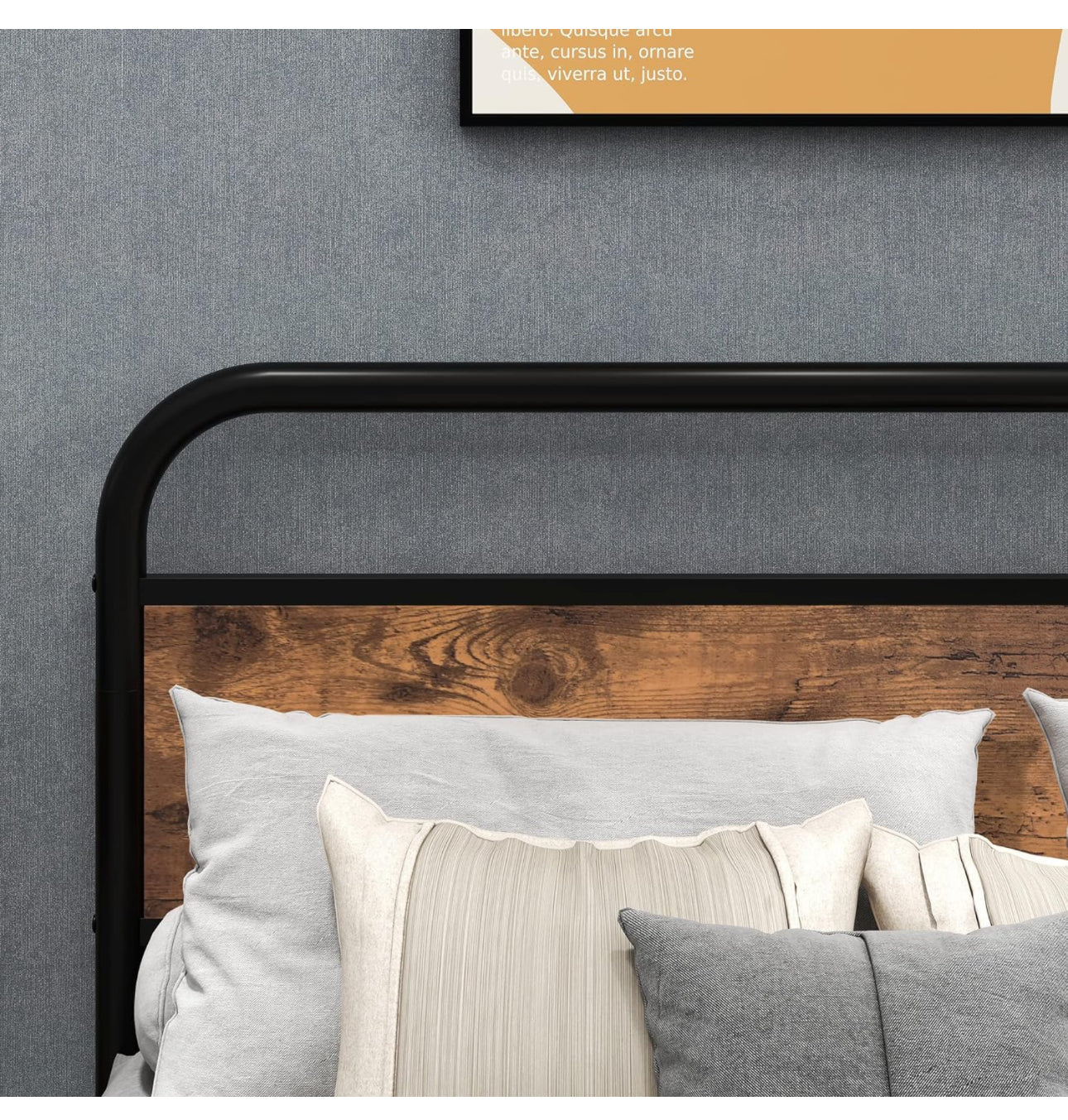 Double Bed Metal Platform Bed Frame
