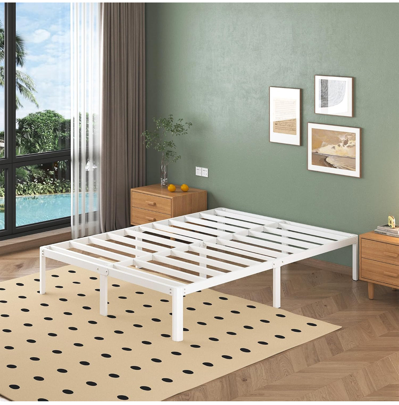 White Small Double Bed Frame