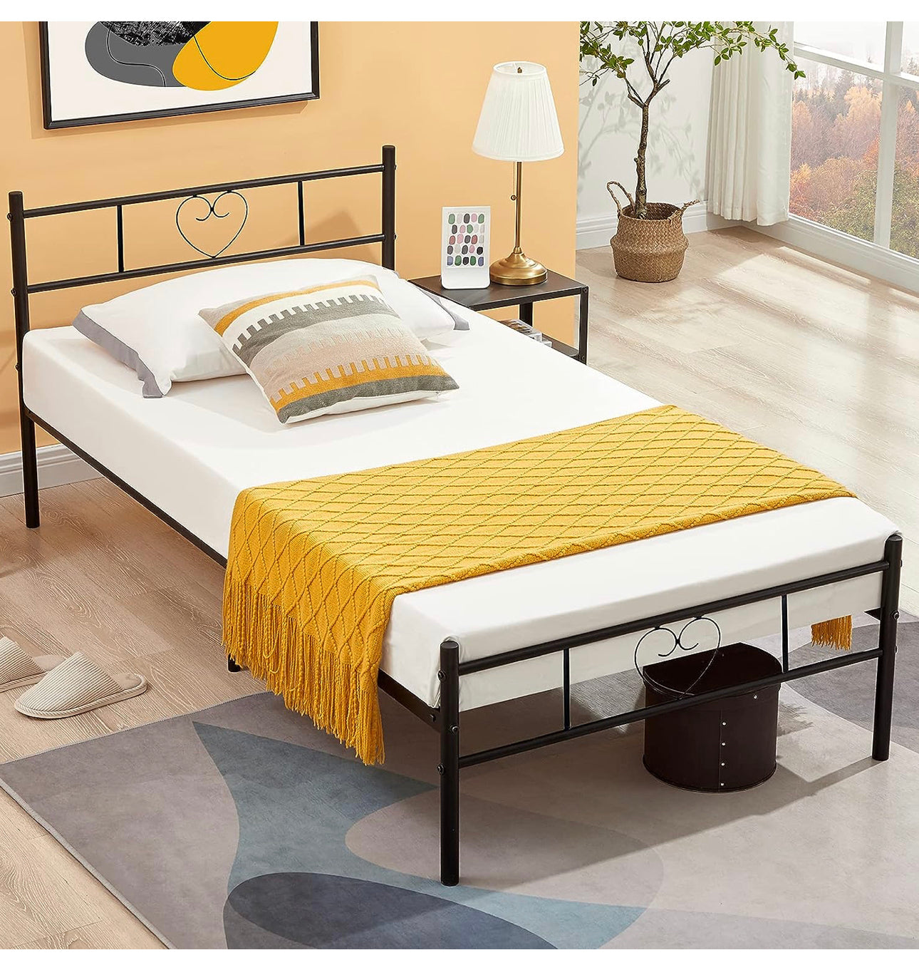 Single Bed Frame Solid 3ft Metal