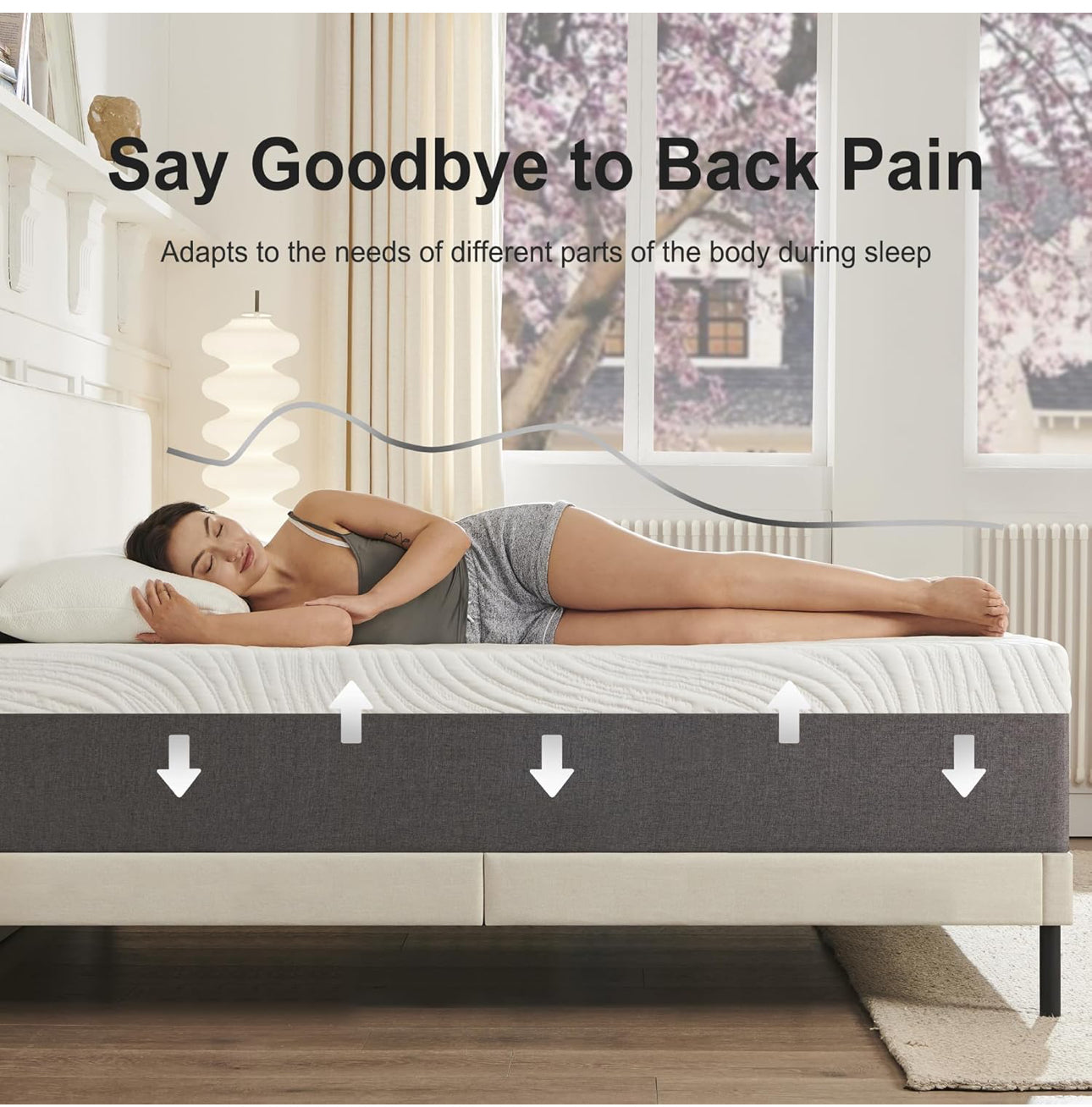 Mattresses, 25cm Super King Mattresses with Memory Foam and Anti-mite, Breathable, Removable Carved Cover