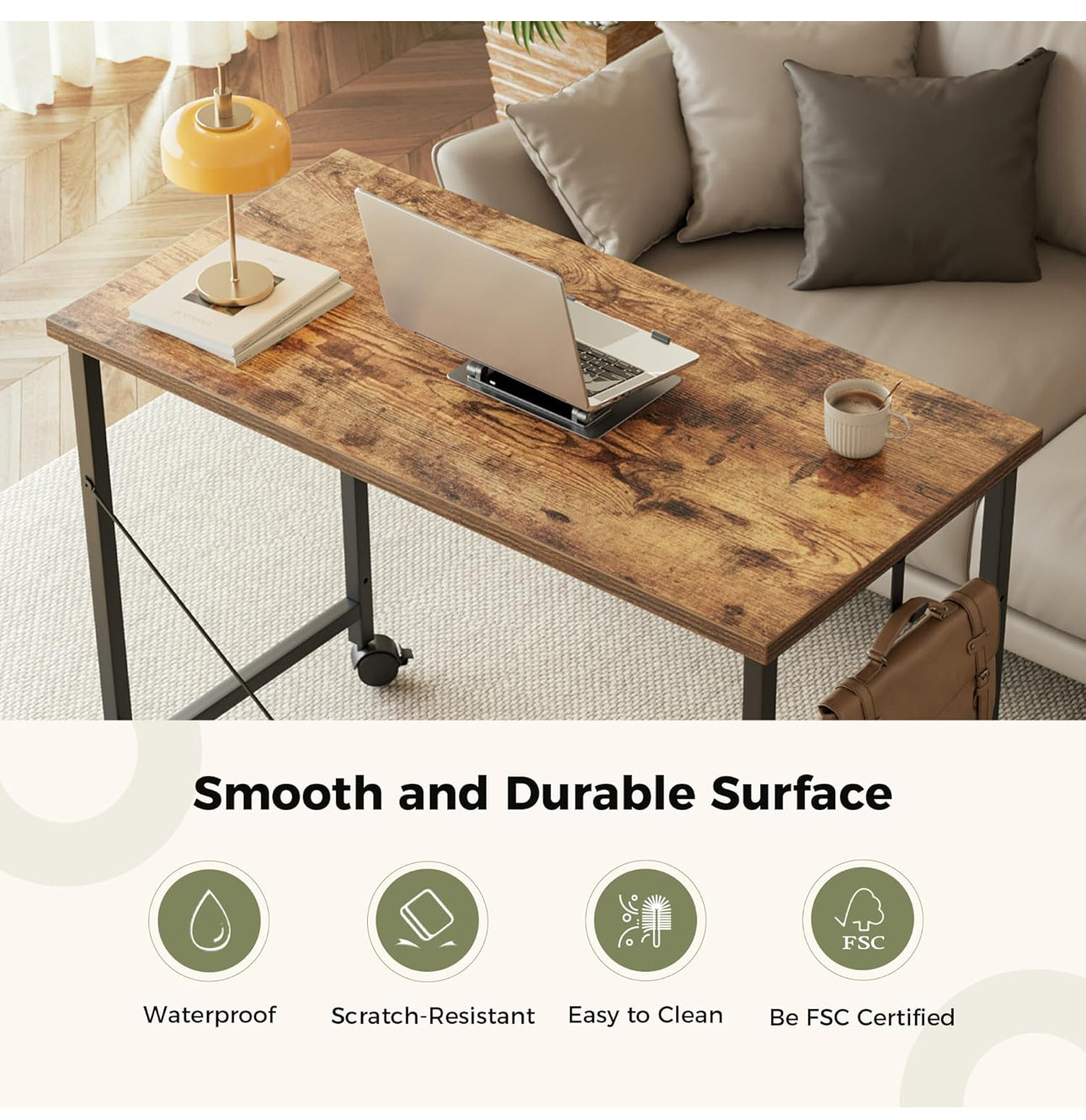 100 cm Computer Desk With Wheel