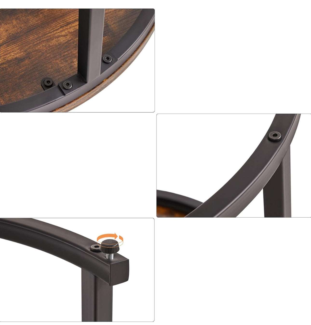 Round Nesting Table, Removable Set of 2 Coffee Tables