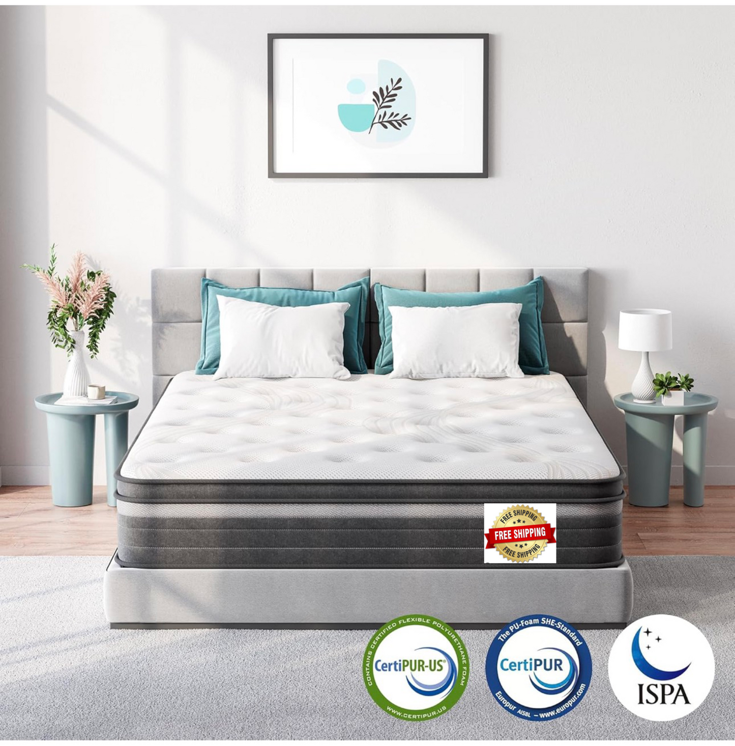 Small Double Mattress, 10.6 Inch Cool Memory Foam Individually Pocket Sprung Mattress