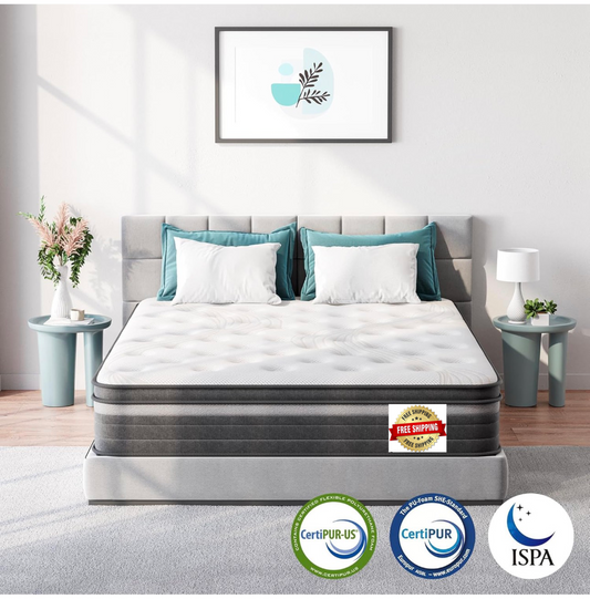 Small Double Mattress, 10.6 Inch Cool Memory Foam Individually Pocket Sprung Mattress