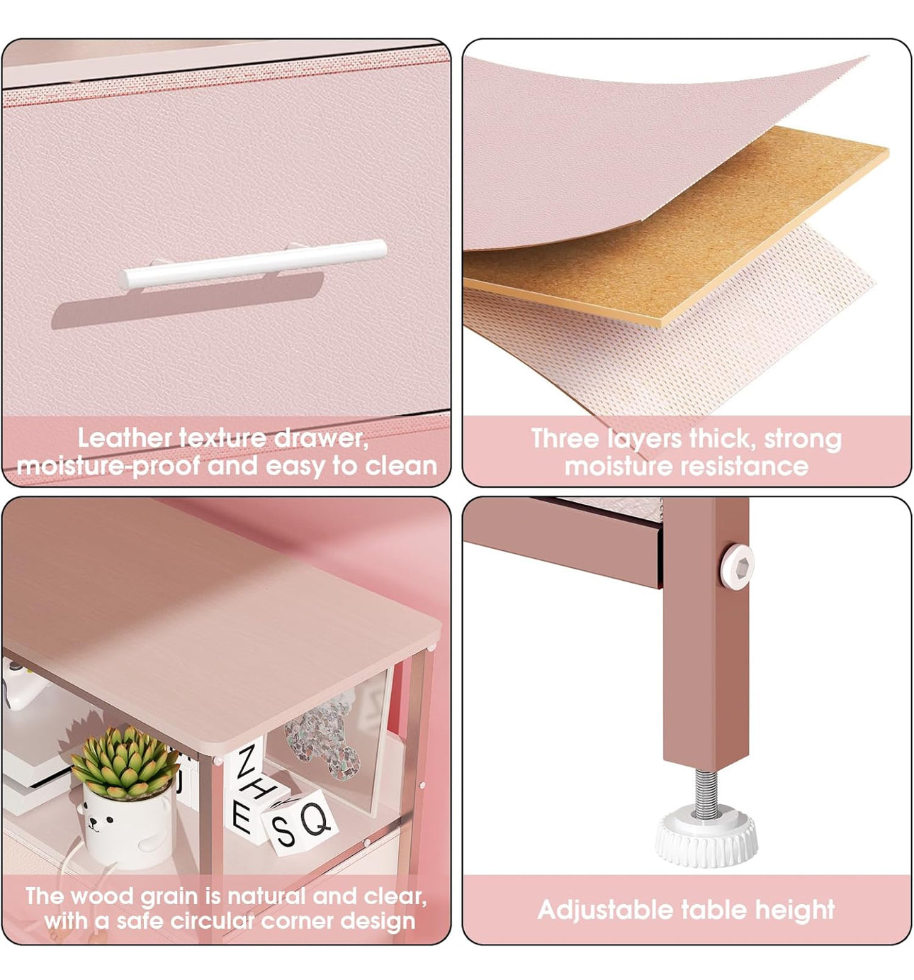 Chest of Drawers, Dresser for Bedroom with 8 Fabric Drawers