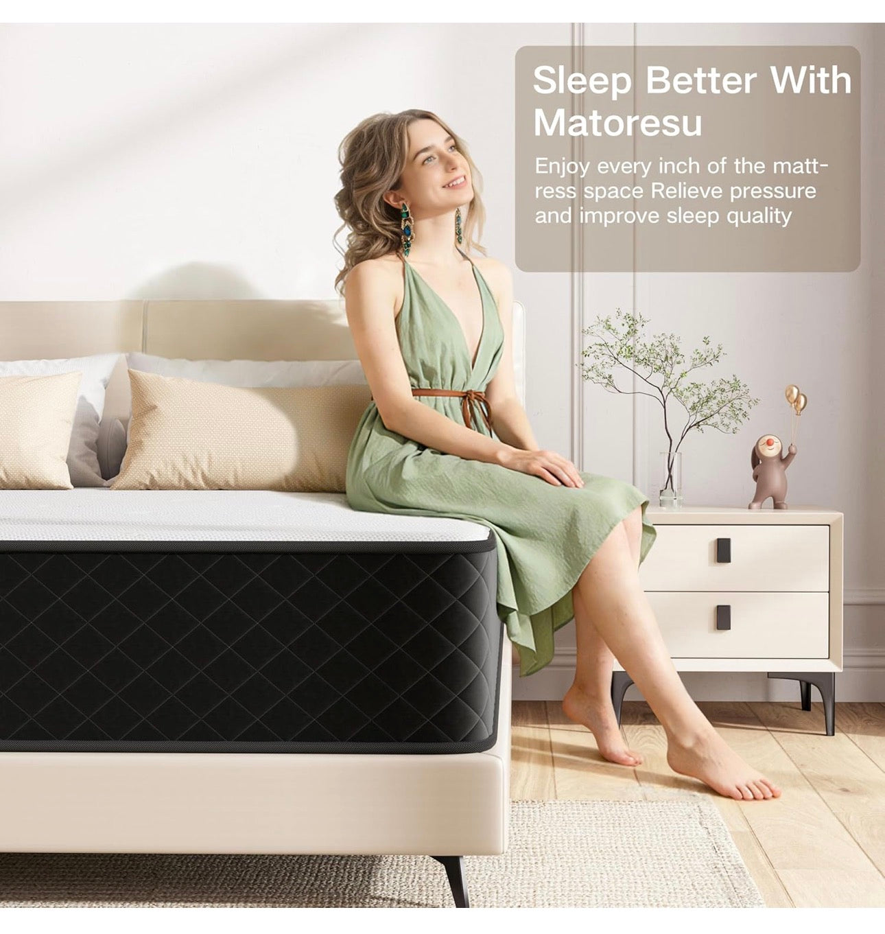 25CM Extra Firm King Mattress with Innerspring Hybrid Memory Foam