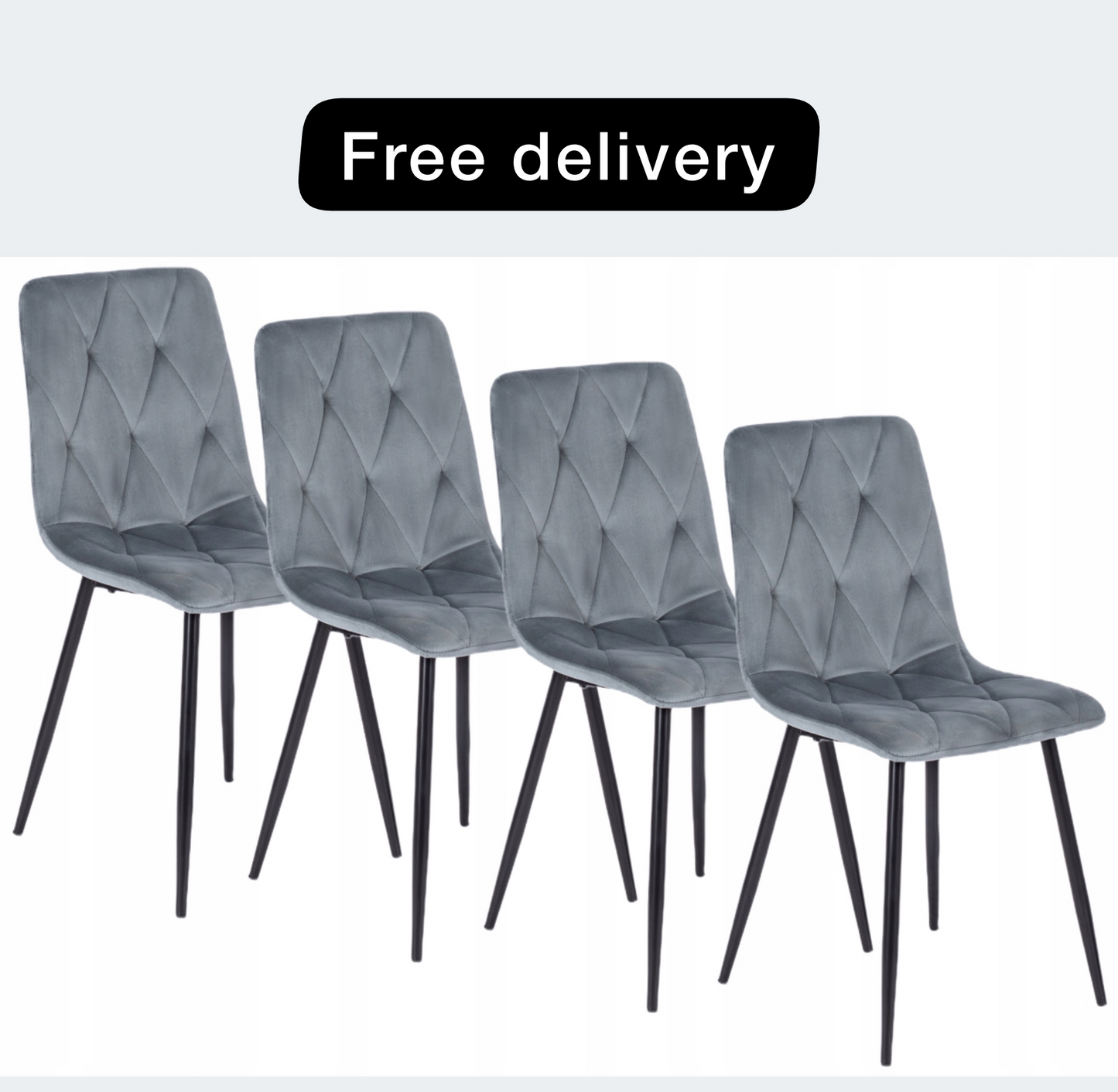 Velvet chairs set of 4
