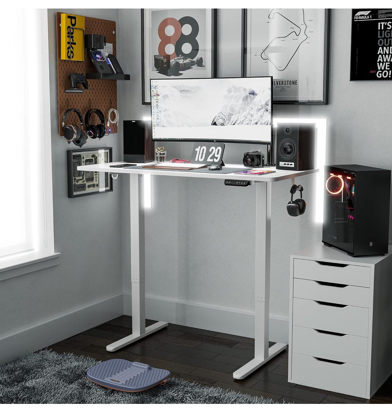 Height Adjustable Electric , 100 x 60 cm desk