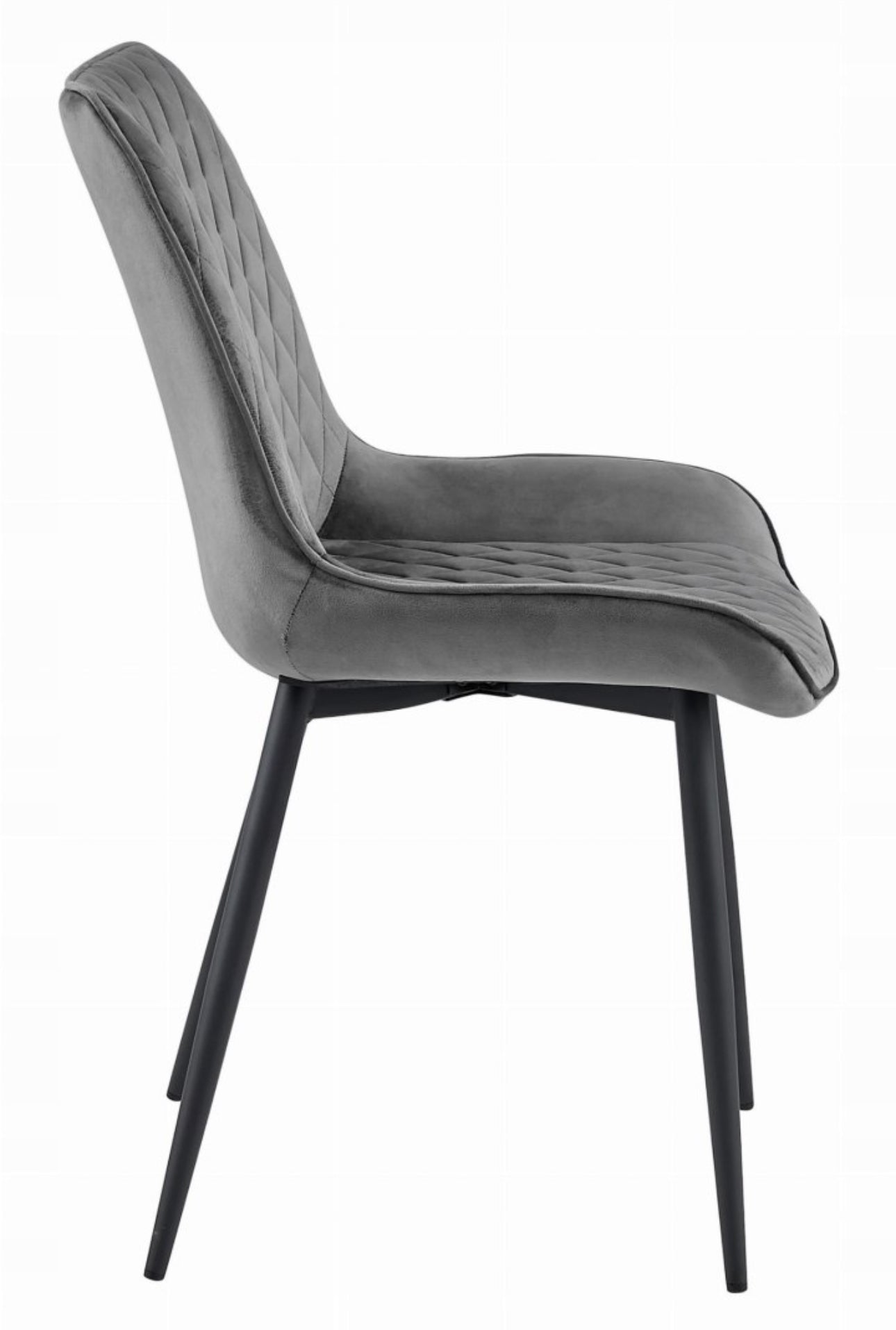 chair dark grey velvet  legs black Vero A