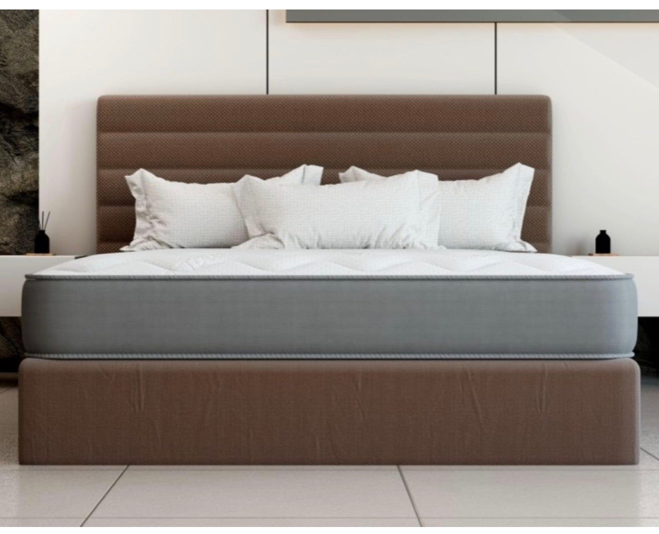comfort ltd Cooltouch Colours Grey Single Mattress - 90x190cm, 18cm deep