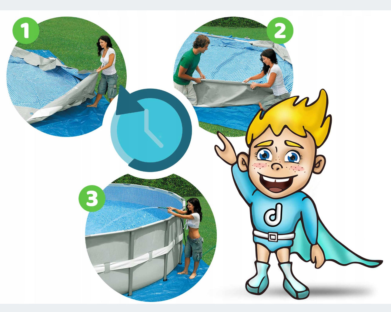 pool 366x100cm Bestway set max 17in1