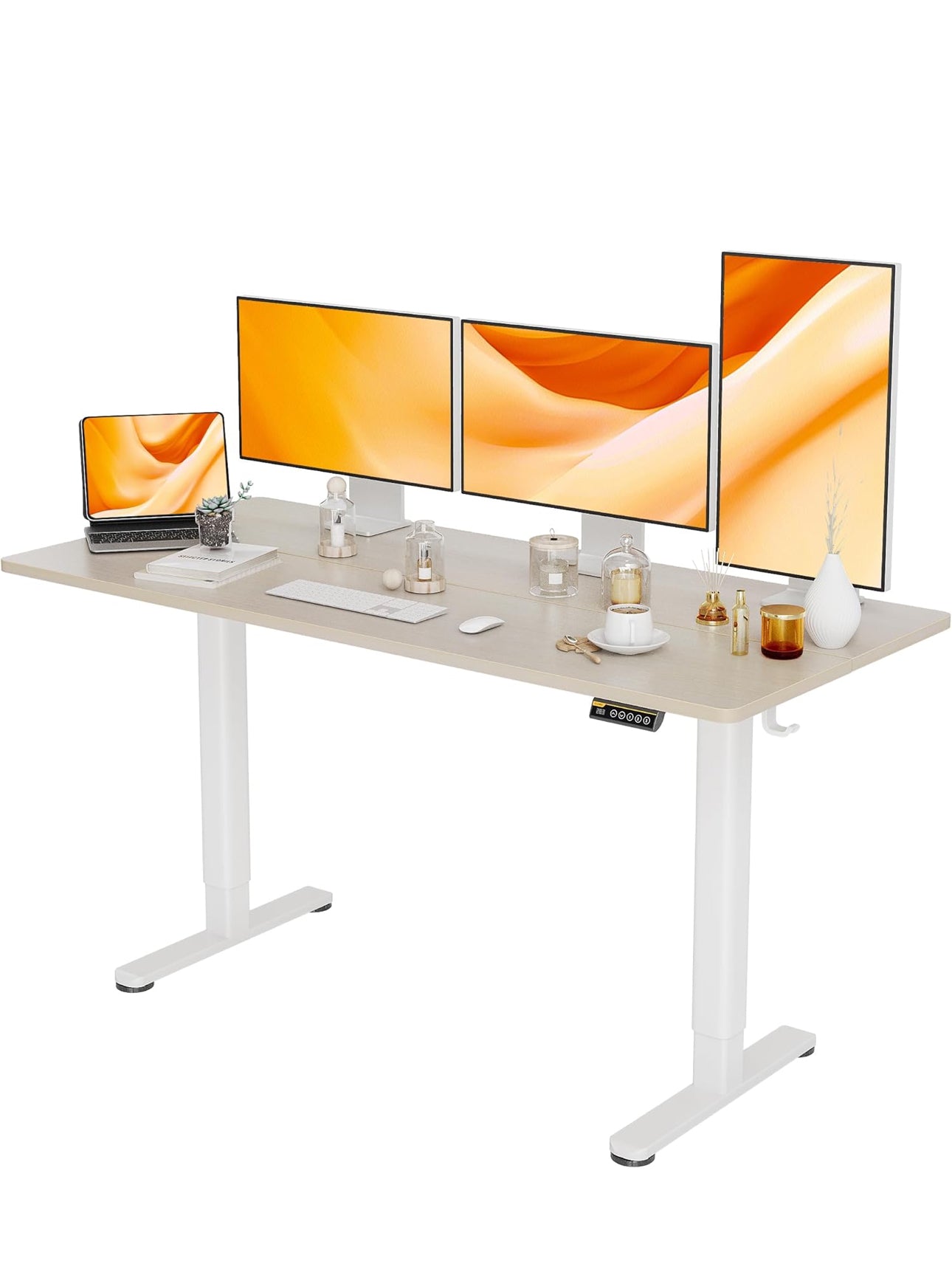 Electric Standing Desk, Adjustable Height Stand up Desk, 160x60 cm
