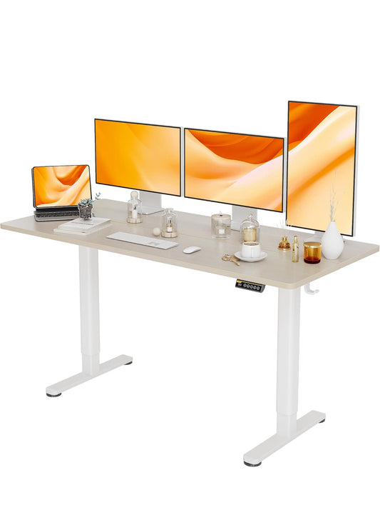 Electric Standing Desk, Adjustable Height Stand up Desk, 160x60 cm