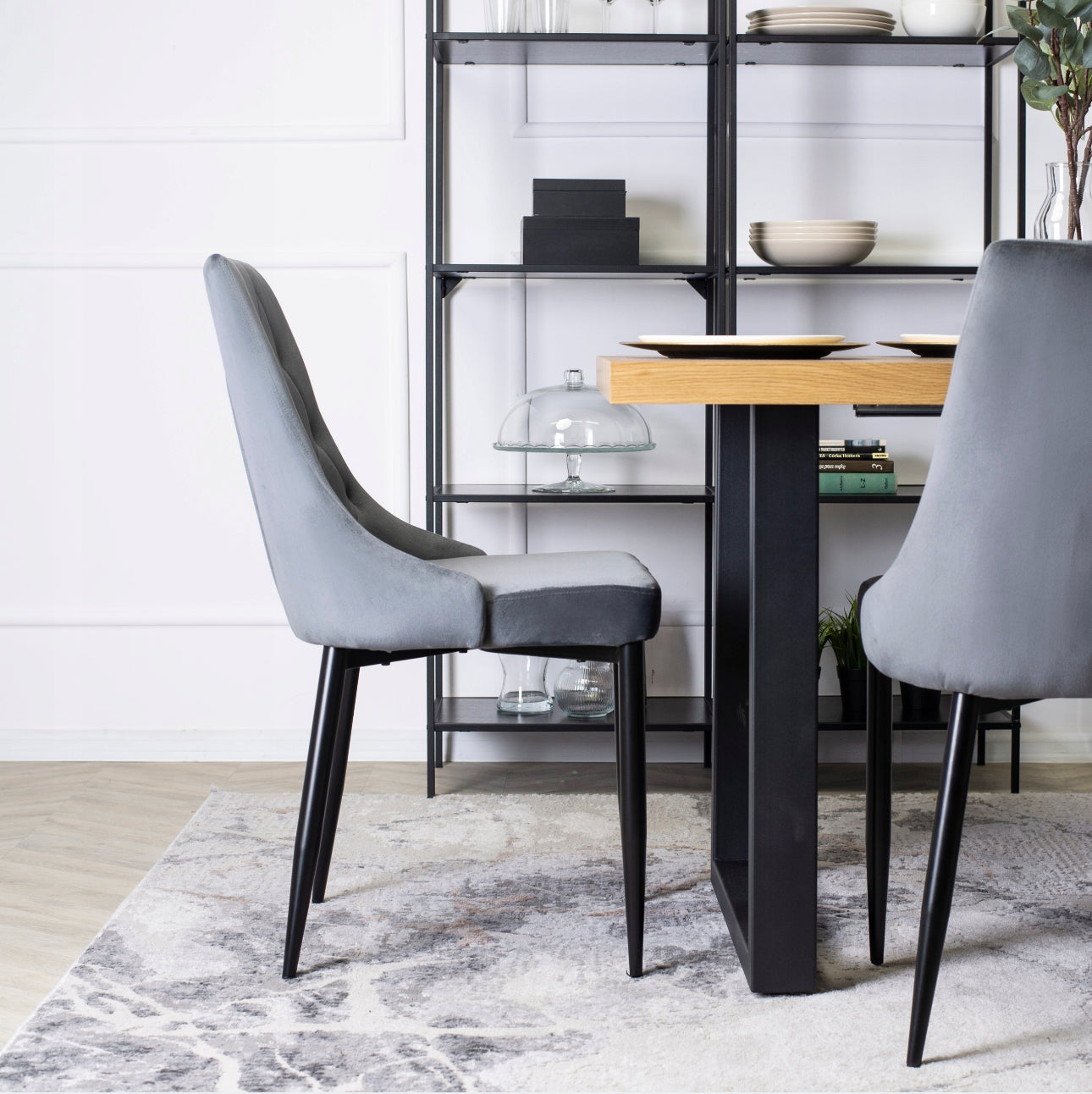 Set of 4x Velvet Upholstered Chairs