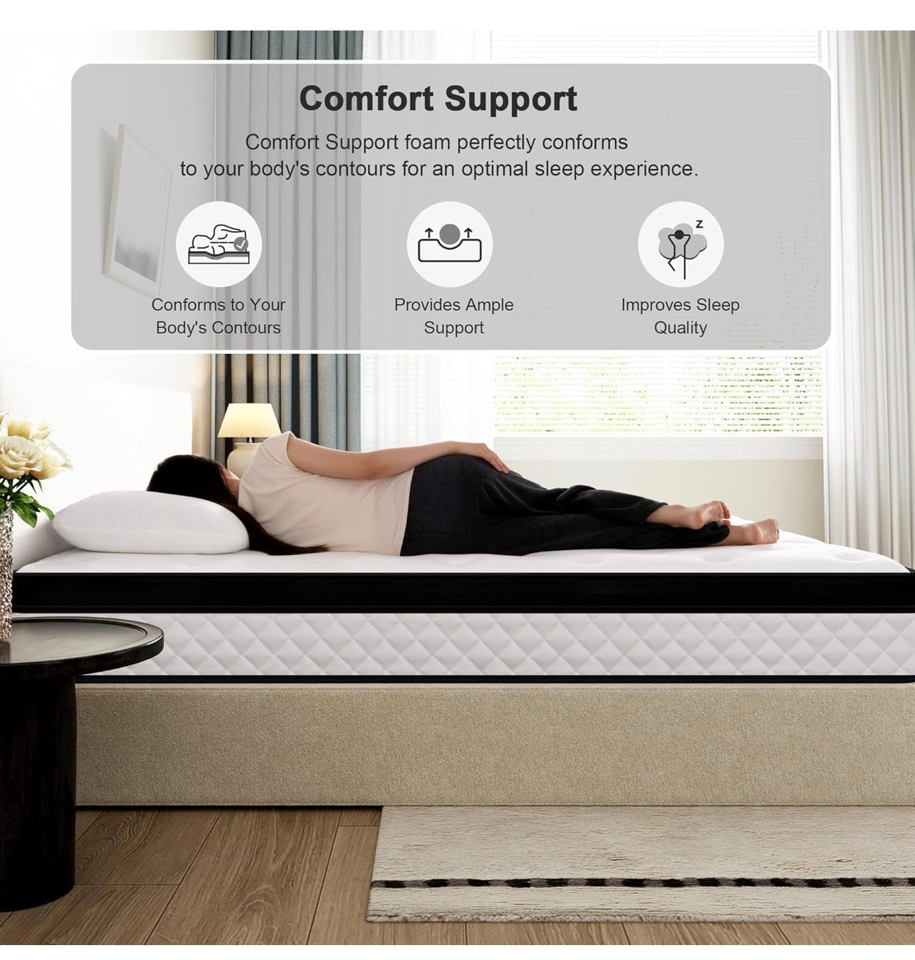 Small Double Mattress, 22CM Gel Memory Foam Pocket Sprung Mattresses