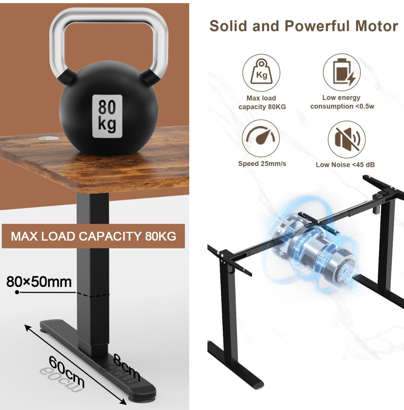 Electric Standing Desk 160 x 80 cm