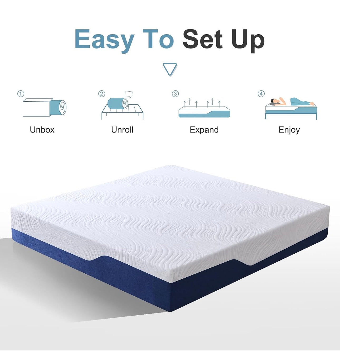 Double Mattress Medium Firm Memory Foam Mattress 135x190x20cm