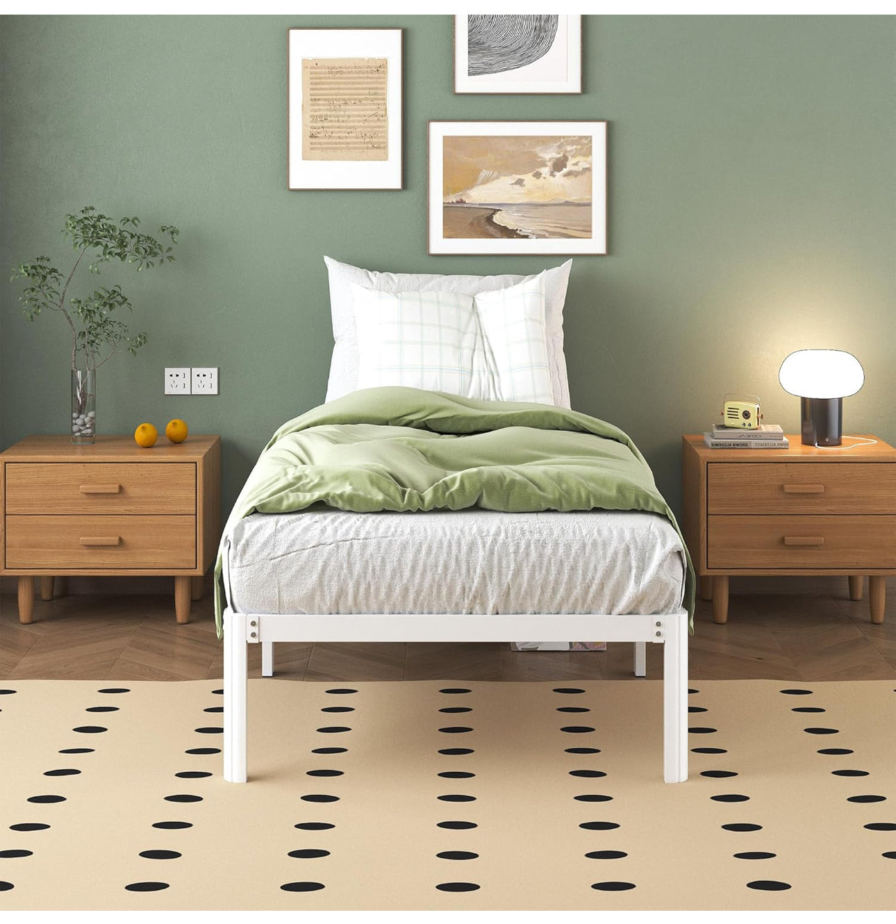 3ft Single Bed Frame with Rounded Corner Legs