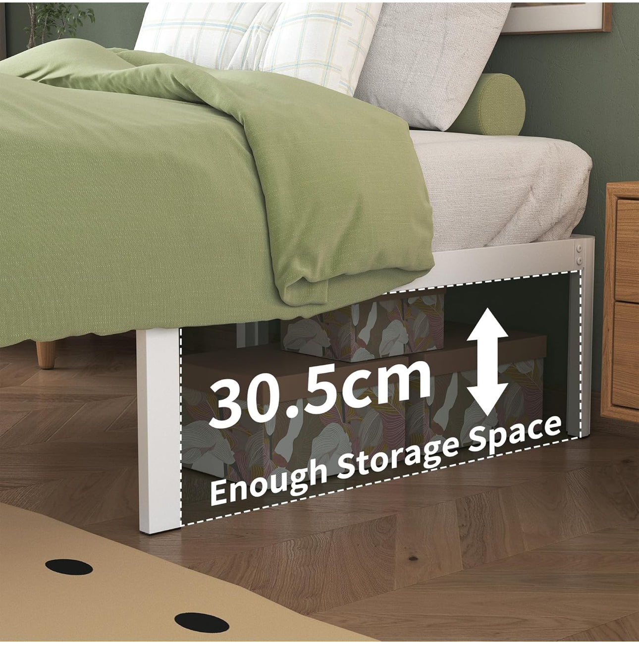 White Small Double Bed Frame