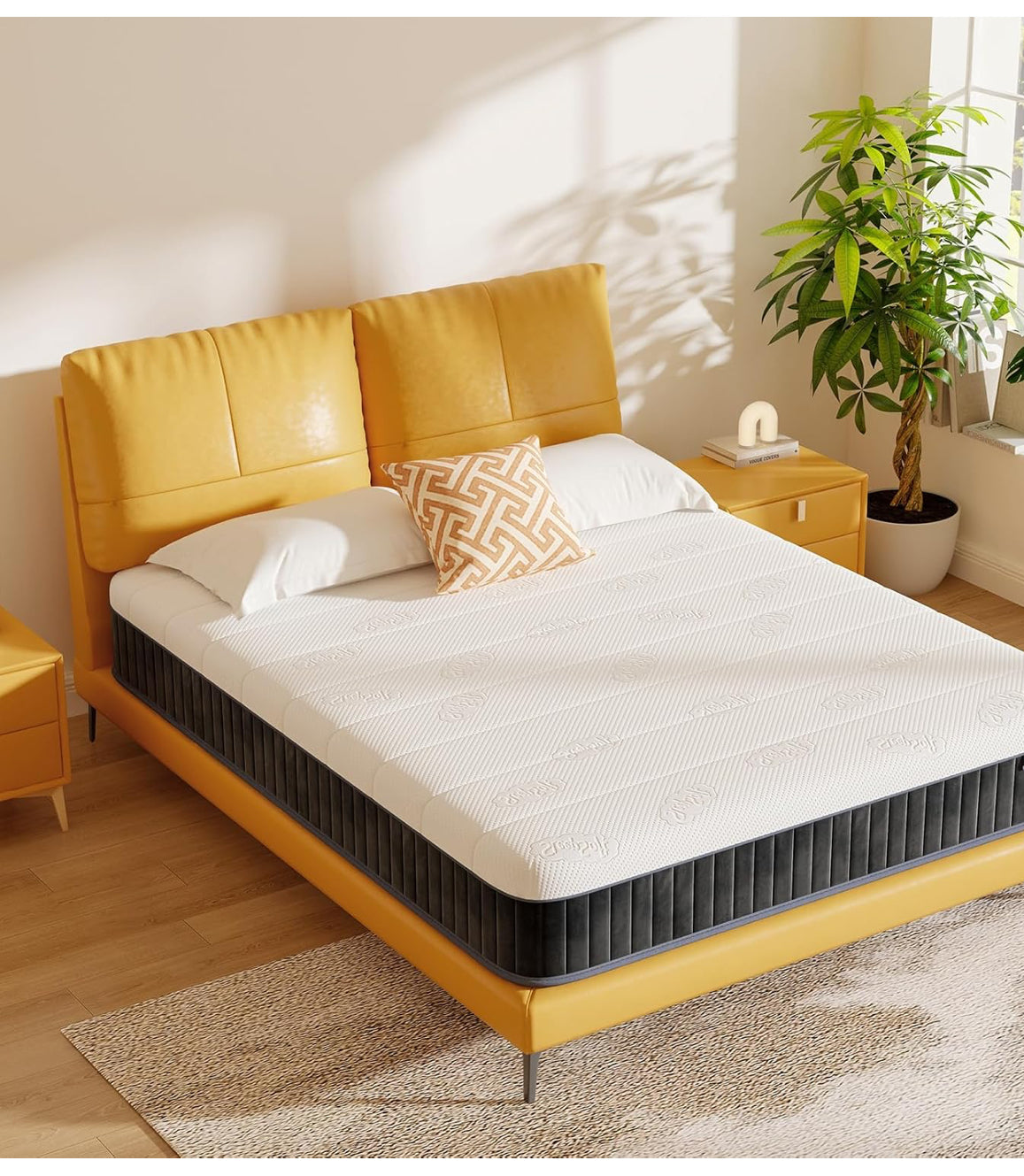 4FT Small Double Mattress 120x190cm – 25cm Thick Pocket Sprung, Firmness H3 & H4, 7-Zone Back Support, OEKO-TEX® Certified, Breathable Cover for Side & Back Sleepers