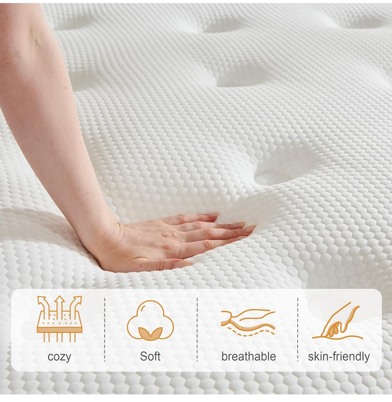 King Mattress | 7-Zone Hybrid Pocket Spring Medium-Firm Bed Mattress