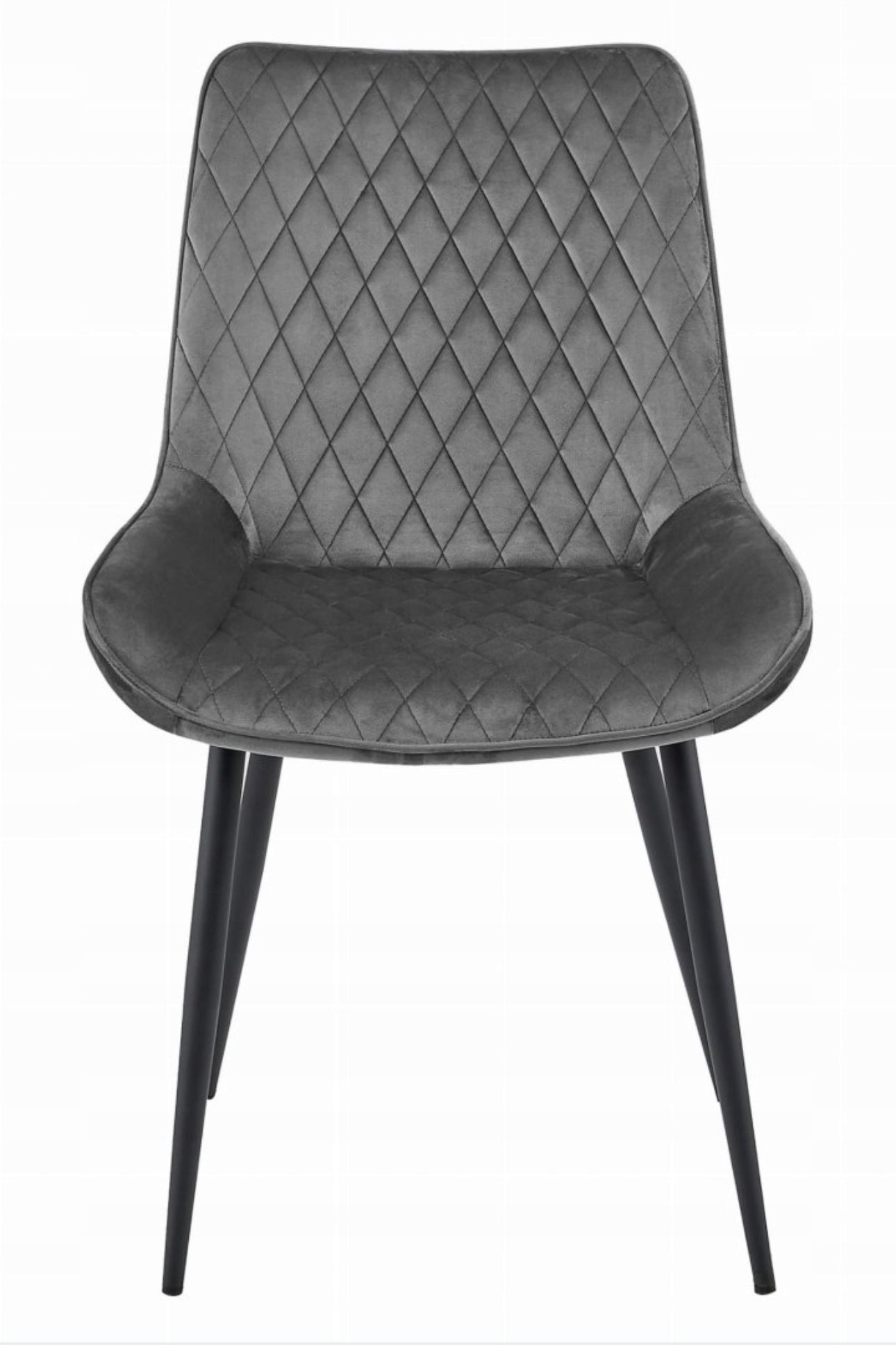 chair dark grey velvet  legs black Vero A