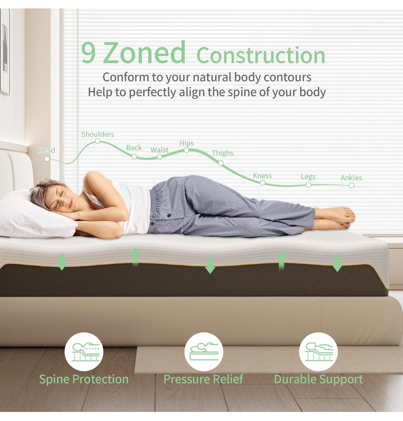 Memory Foam Mattress, 4FT6 Double Mattress
