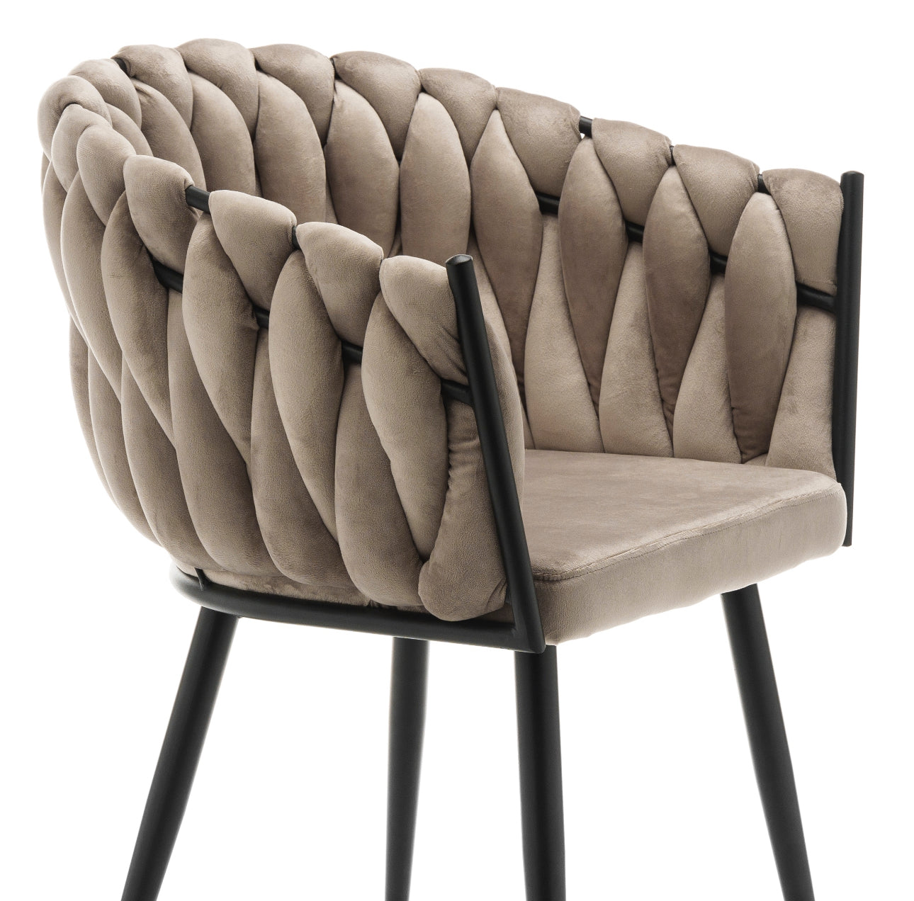 Set of 4 GLAMOR LIVING ROOM VELOR MODERN LATINA UPHOLSTERY CHAIR