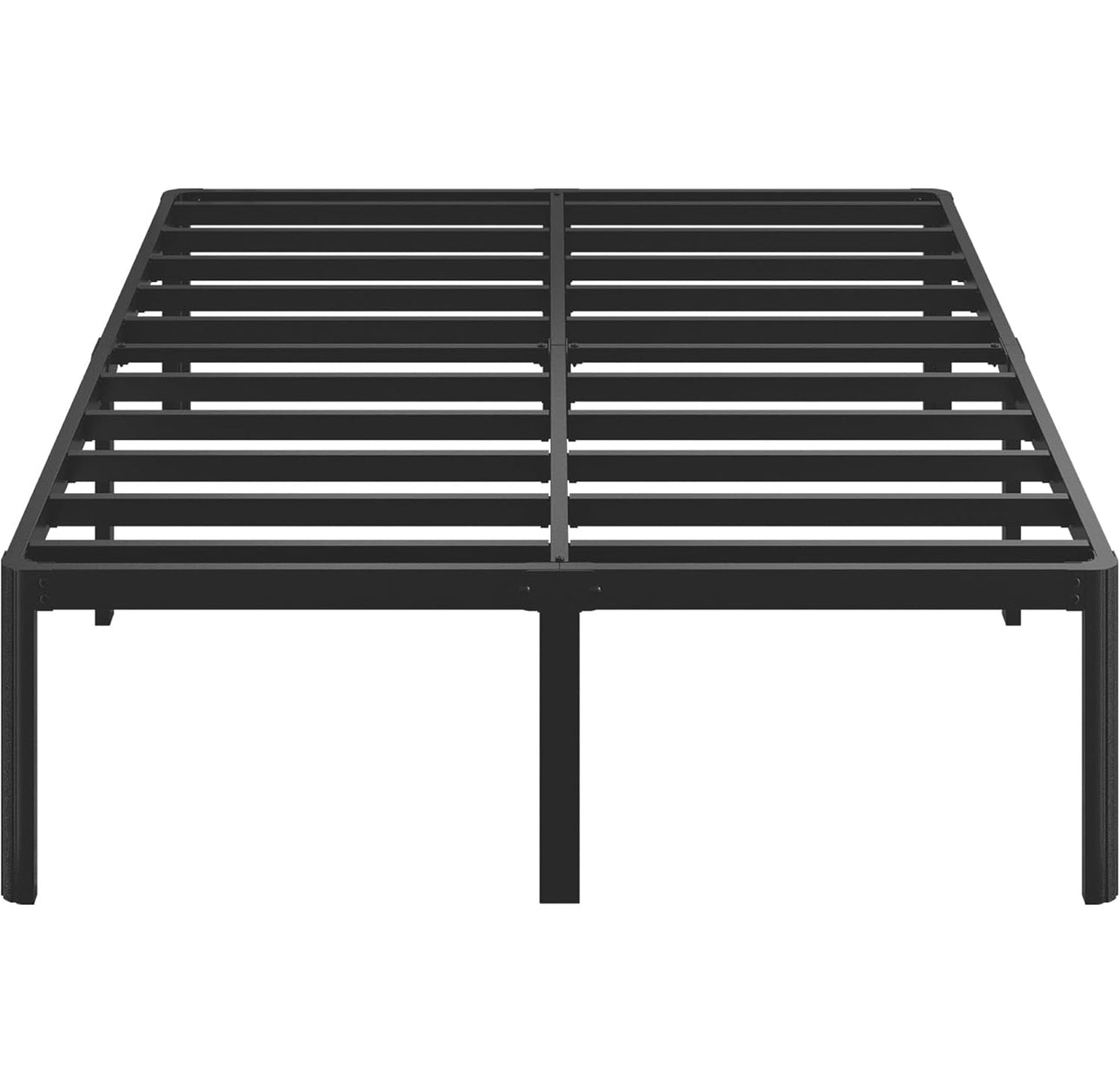 41 cm King Size Bed Frame with Rounded Corner Legs, 5ft Metal Platform Bed Frames King Size with Storage