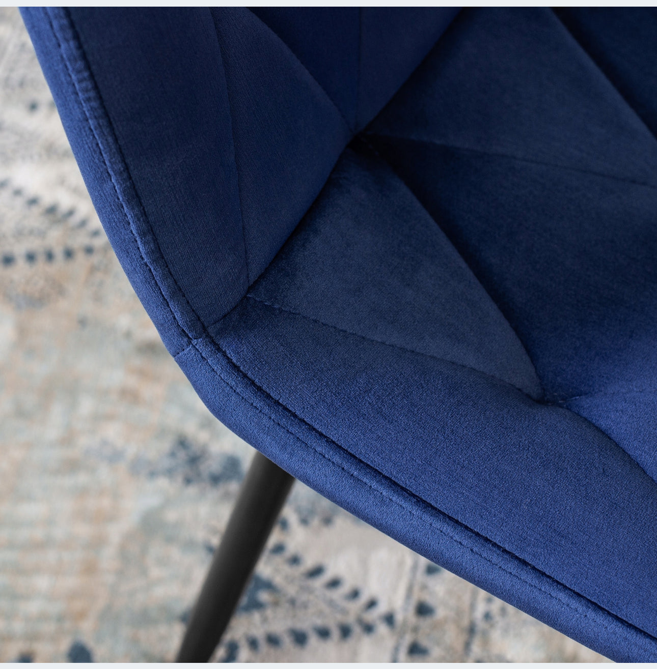 Set of 4x Velvet Upholstered Chair for Dining Room