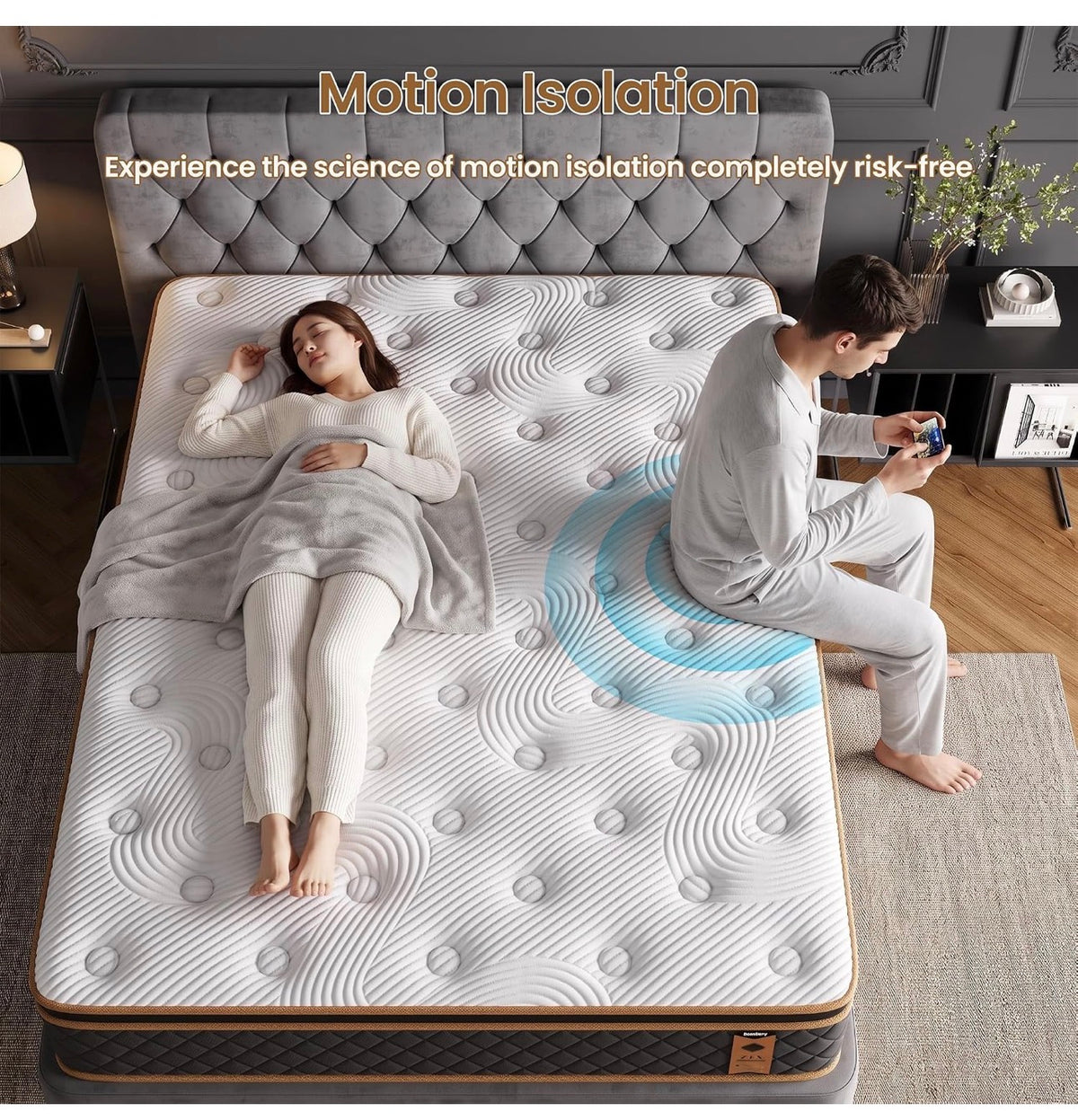 3FT Memory Foam & Pocket Spring Hybrid Mattress 90x190x26cm
10'' Height Single mattress in a box, Edge Support, High-compression coils, Breathable Soft Fabric, Pressure Relief