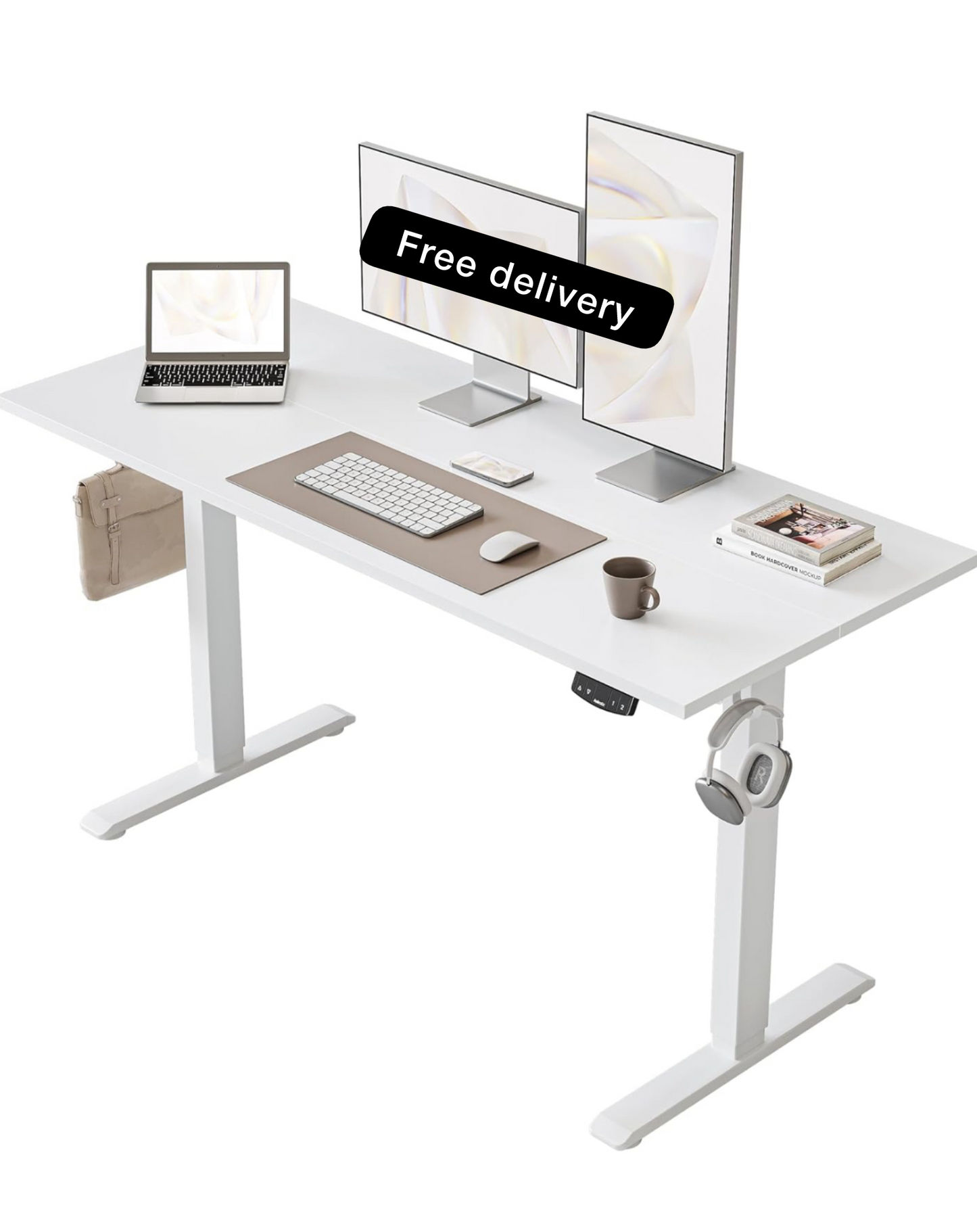 Electric Standing Desk, 120 x 60 cm Height Adjustable