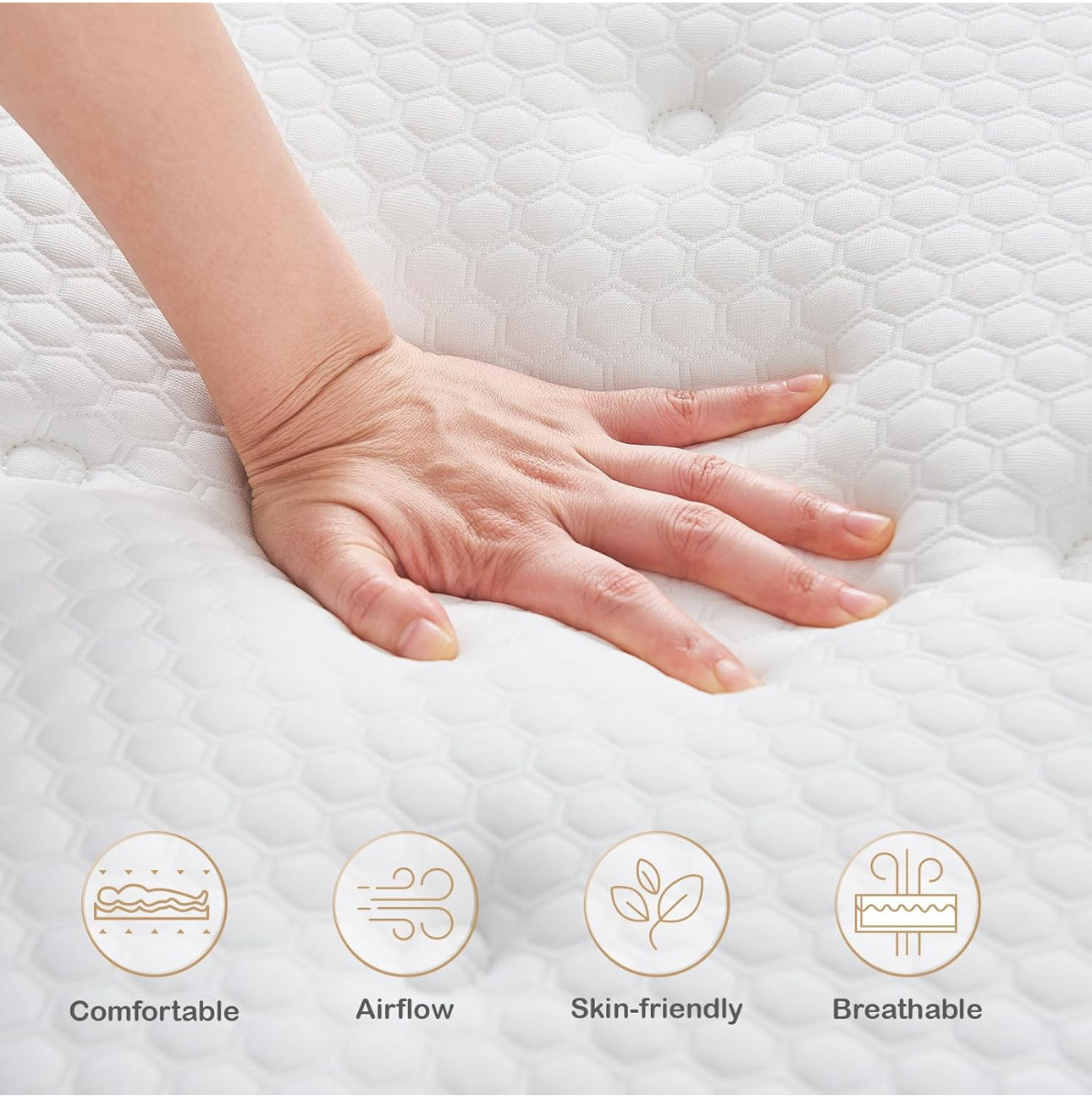 Small Double Mattress,10.2 Inch Medium Firm Memory Foam Pocket Sprung, 4FT Mattress Small Double Orthopedic for Back Pain Sleeper&Pressure Relief, 120x190x26CM