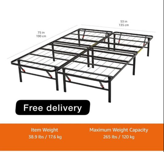 Foldable Platform Double Bed Frame