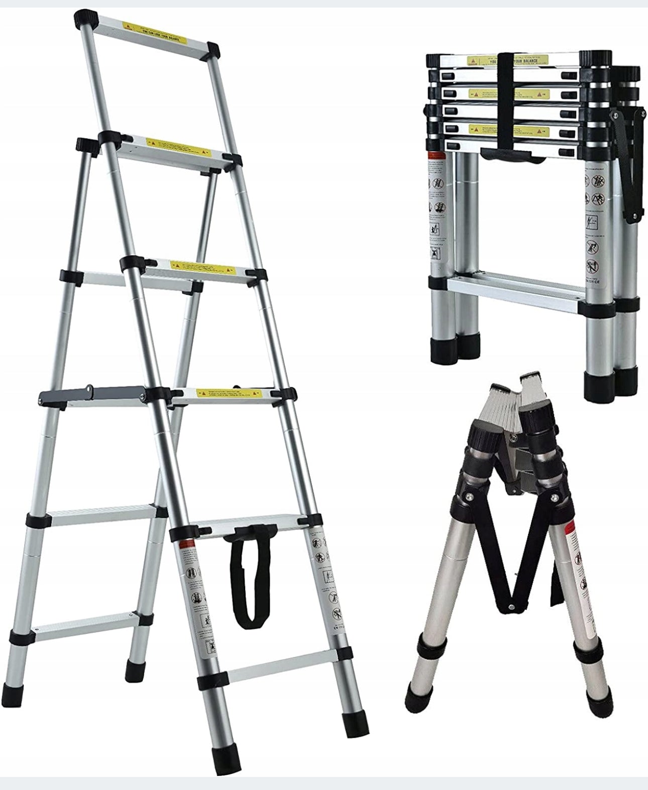 ladder 1.7 m aluminum 6 to 150 kg