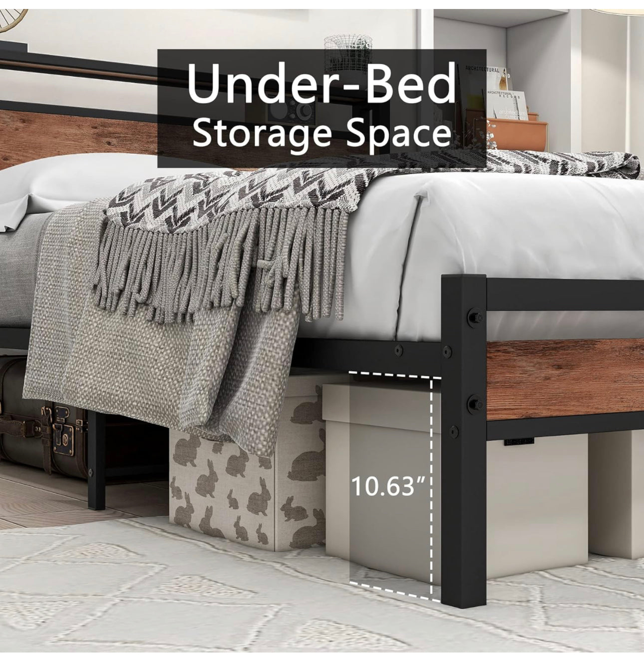 Double Bed Frame with Storage
