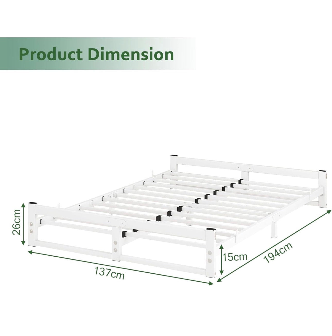 Double Bed Frame,4ft6 Floor Bed Frame Double Bed B
