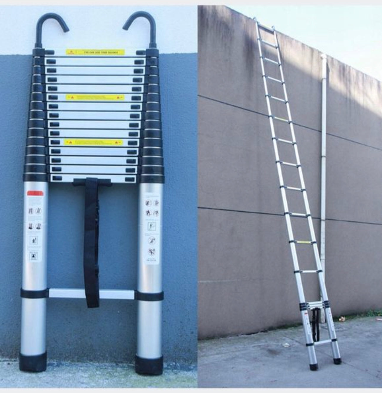 Ladder  6,2 m aluminum up to 150 kg