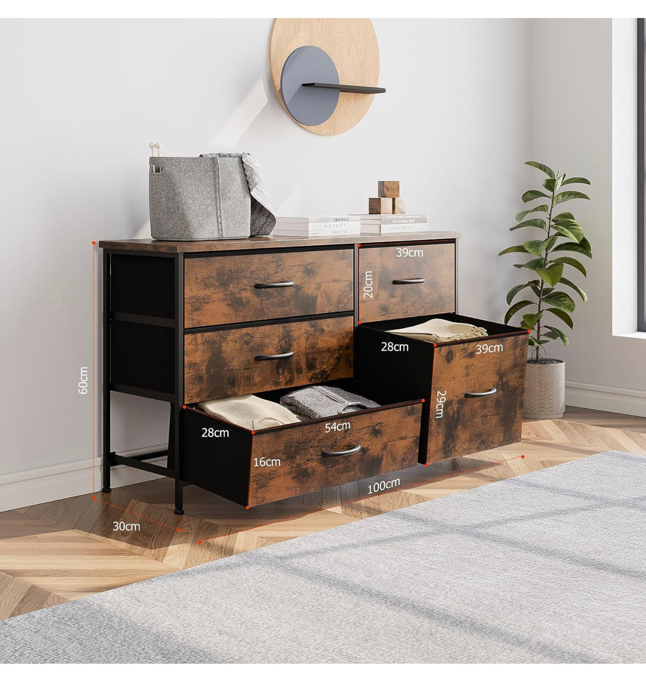 Dresser for Bedroom with 5 Drawers