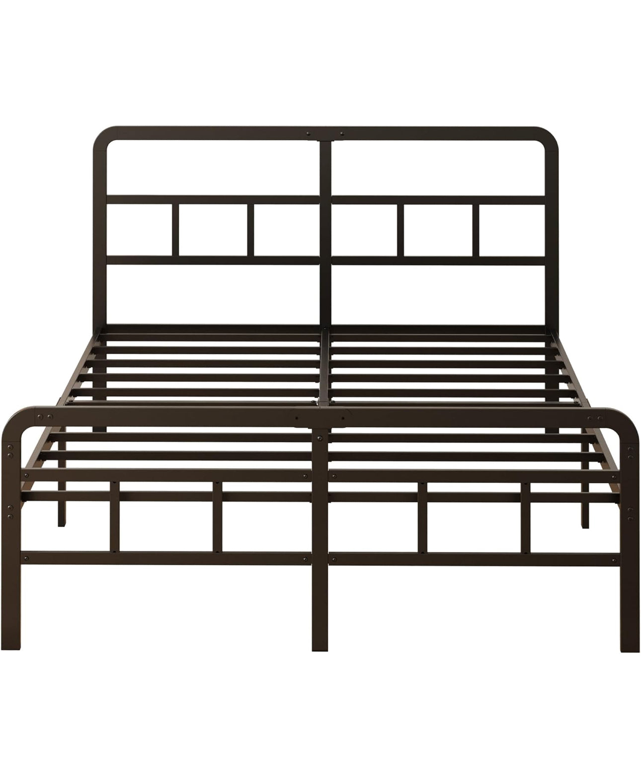 Small Double Bed Frame with Headboard and Footboard 120x190 cm