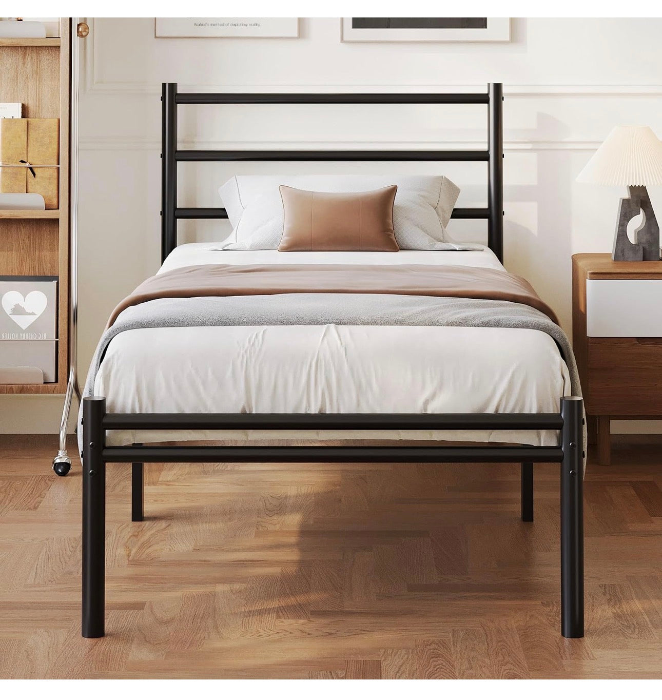 Single Bed Frame with Headboard and Footboard
3ft Metal Platform Bed Frame, 36 cm High, Modern Style, Under Bed Storage, Noise Free, Easy Assembly, Black