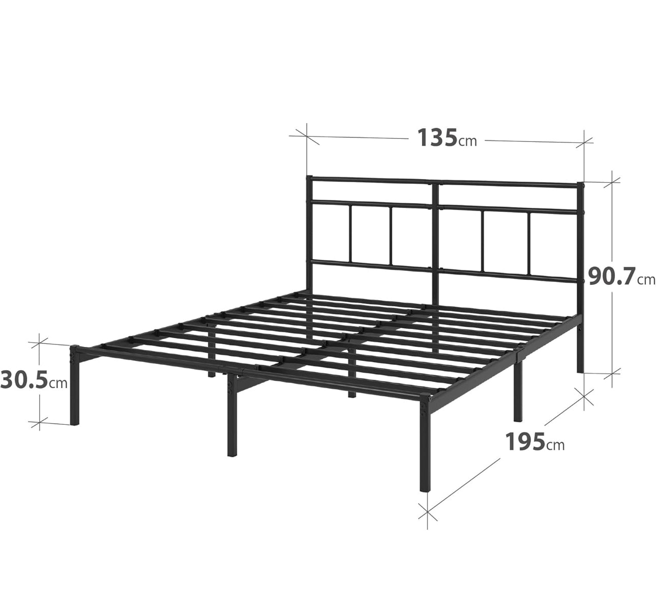 Double Bed Frame – Bed 190x135 cm